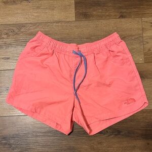 The North Face Pink Shorts with Blue Drawstring